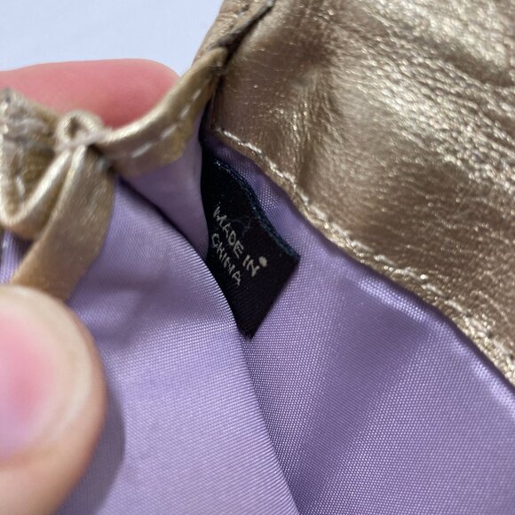 Vintage Coach Rare Ashley Floral Iris Tri-Fold Wallet Canvas and Leather Gold - Picture 12 of 12